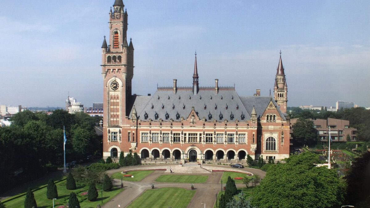 The Peace Palace in The Hague, Netherlands, seat of the International Court of Justice, 2006.